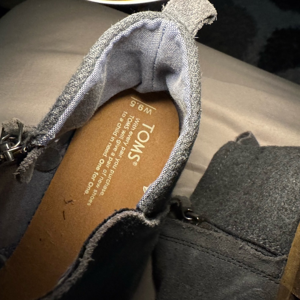 Toms Charcoal Casual Slip-Ons